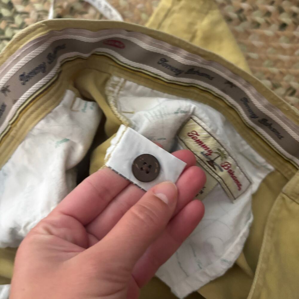 Tommy Bahama Men’s Shorts 36 Silk Linen Olive Green Casual Summer Flat Front - Picture 13 of 13